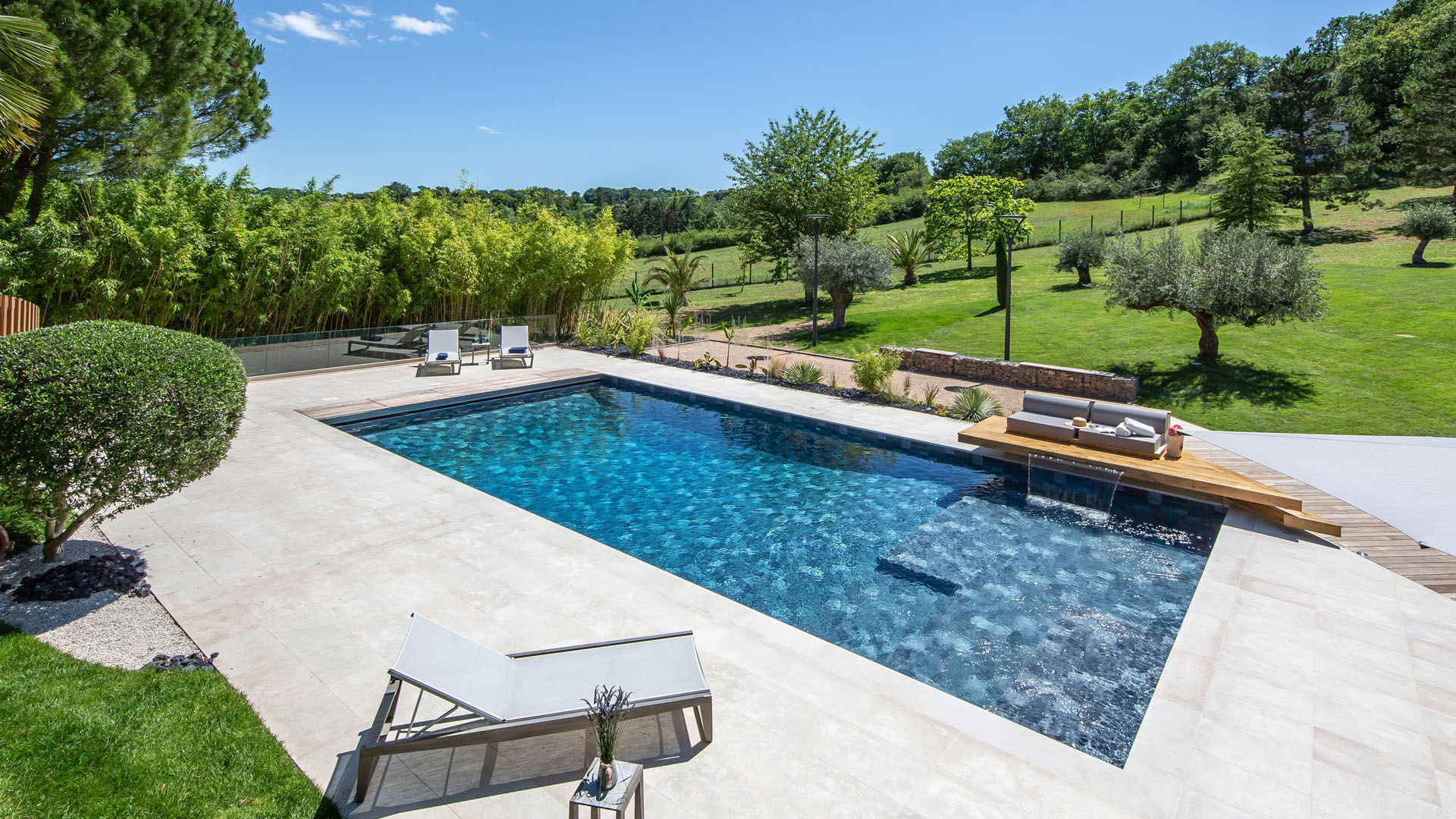 piscine jardin espace