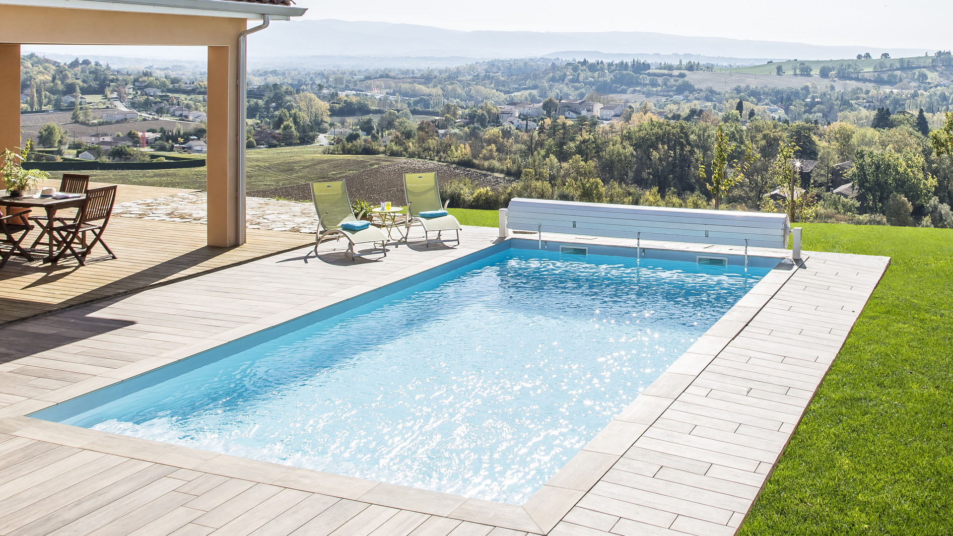 piscine terrasse vue