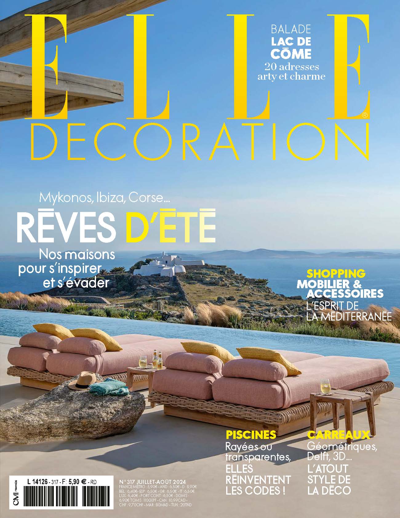 Couverture Elle Déco juillet aout 2024